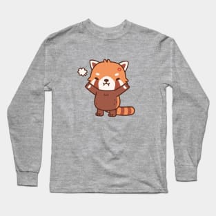 Angry But Cute Red Panda Long Sleeve T-Shirt